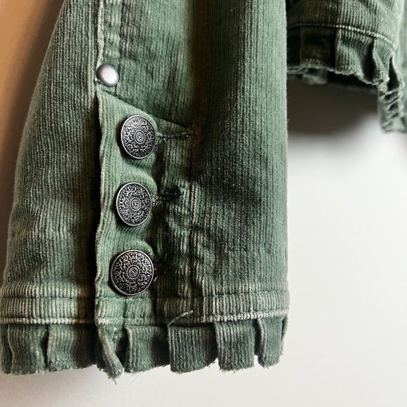 Chico’s Vintage Green Corduroy Jacket & Flare Pants Suit Sz M / 8 / Chico’s 1 - Picture 3 of 16